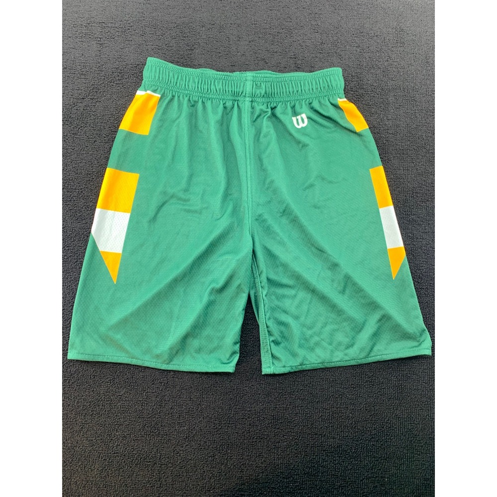 Men's Green Wilson Basketball‎ Shorts Athletic Performance Gym Workout